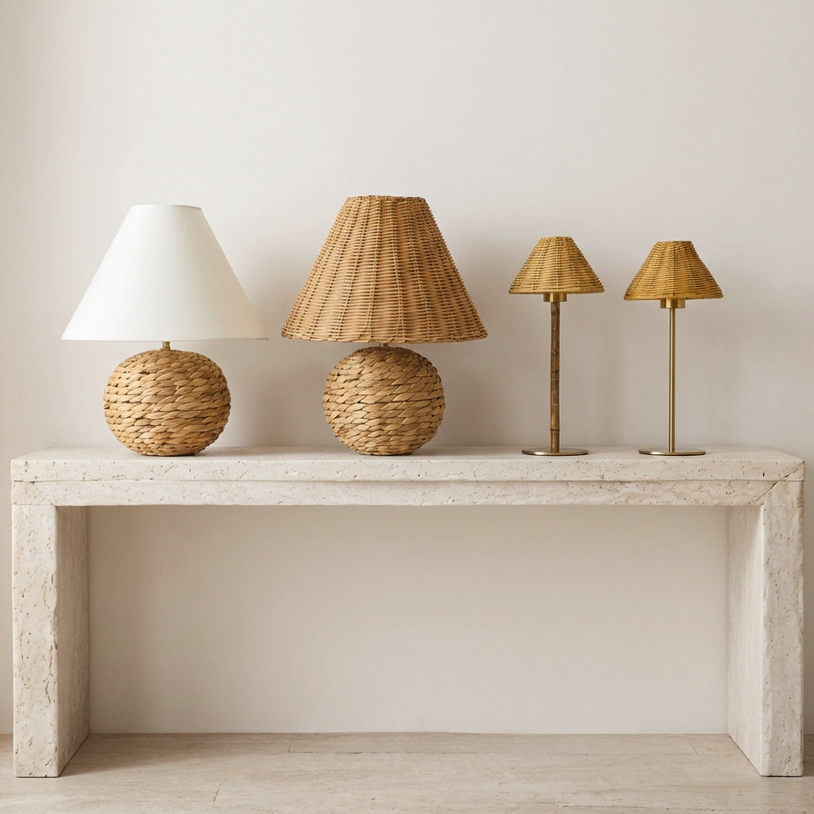 Juna Woven Portable Lamp – Rattan Shade