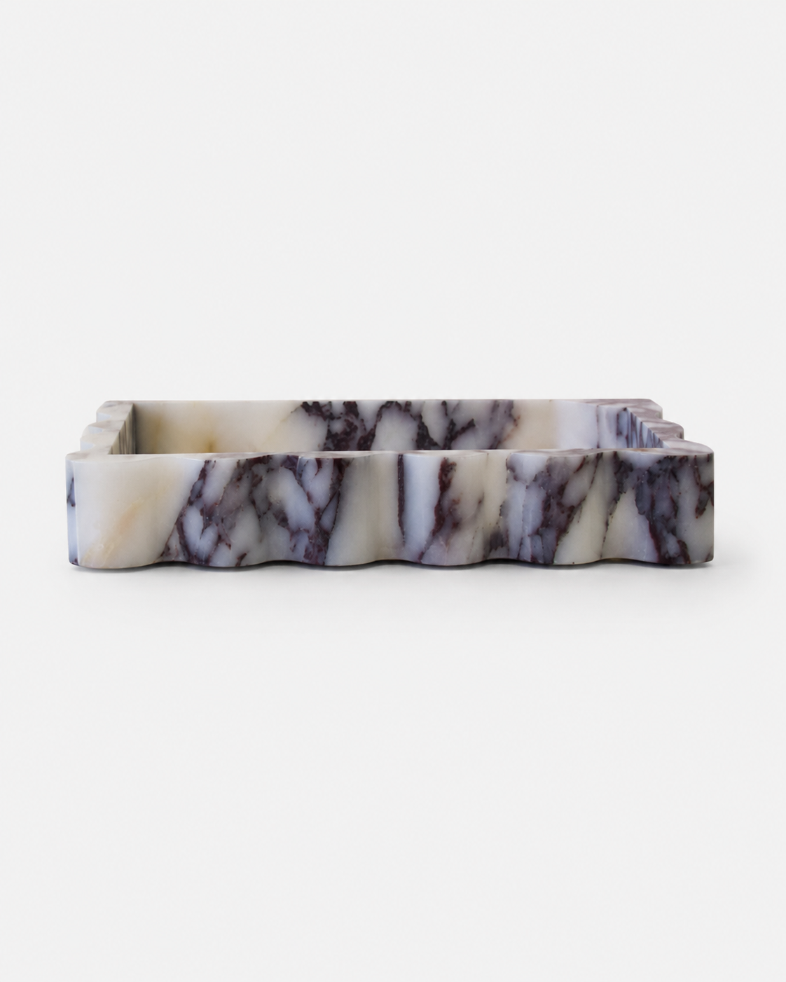 Mara Marble Tray – Wave Edge, Viola