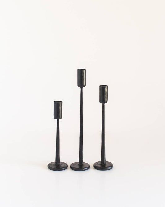 Marlo Iron Candle Stands – Set of 3, Black