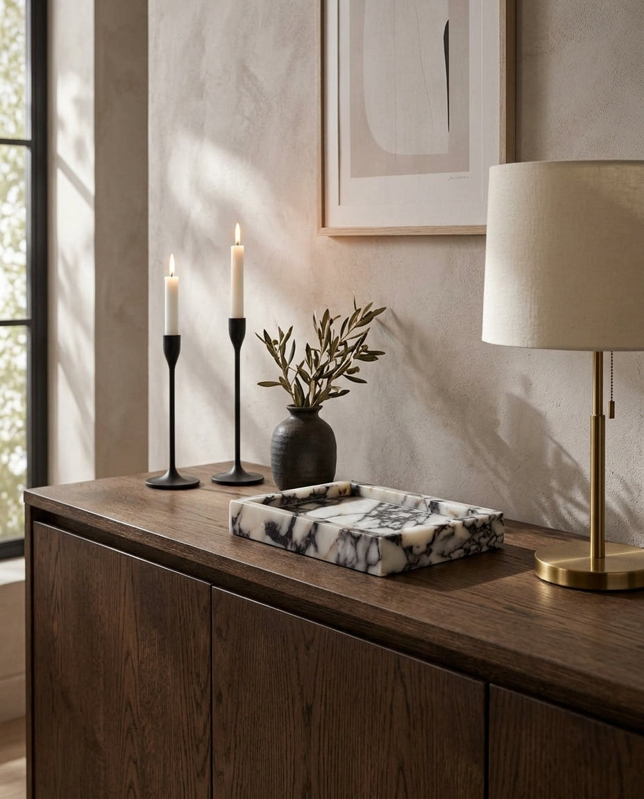Romy Marble Tray – Plinth, Viola