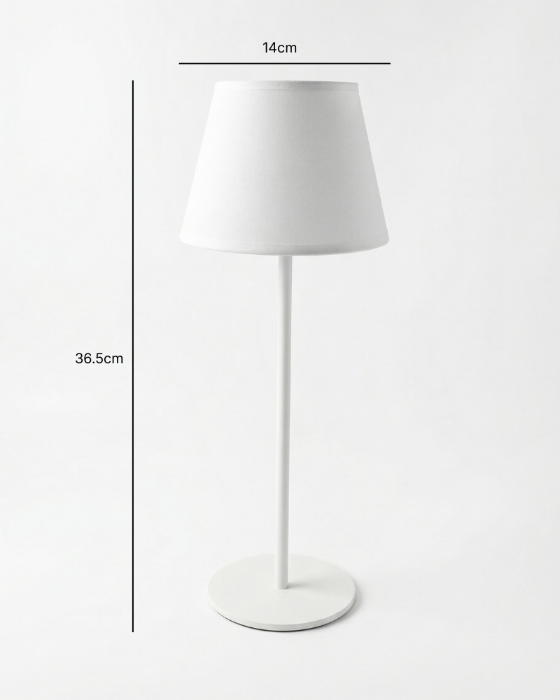Isla Portable Lamp – Tapered Drum Shade, Set of 2