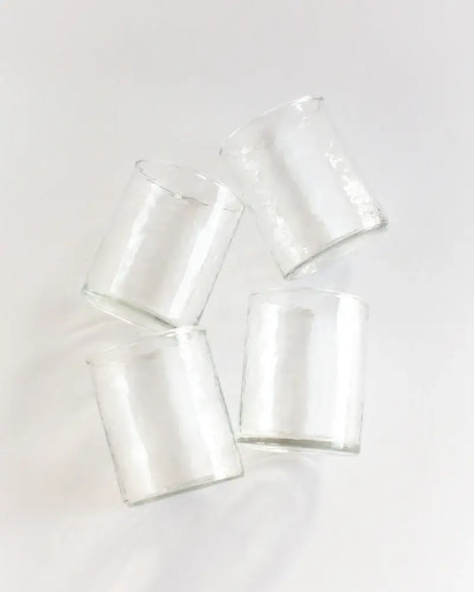Hammered-Texture Glasses – Set of 4, Clear