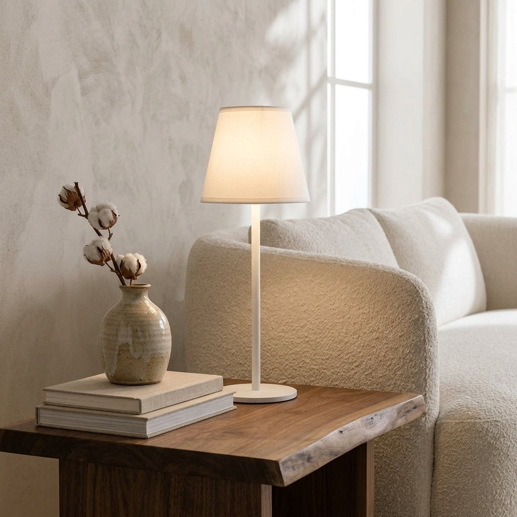 Isla Portable Lamp – Tapered Drum Shade