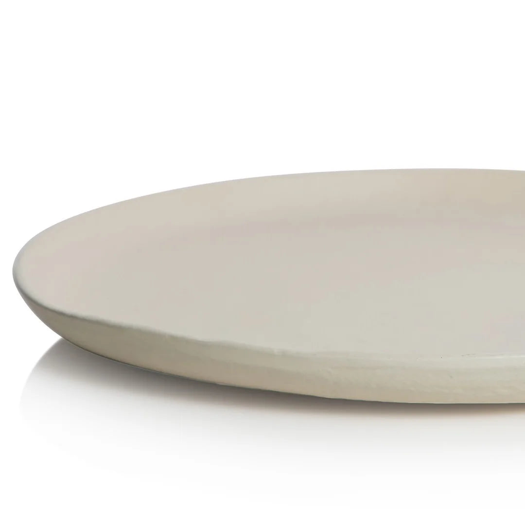 Tessa Aluminium Plate – Large, Milk