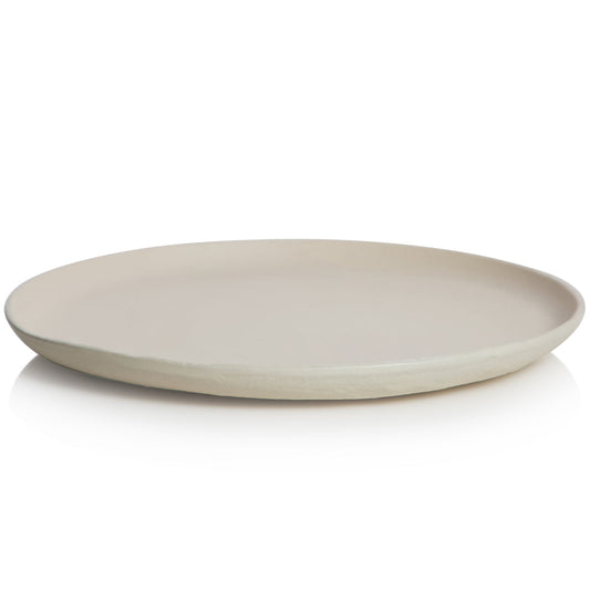 Tessa Aluminium Plate – Large, Milk