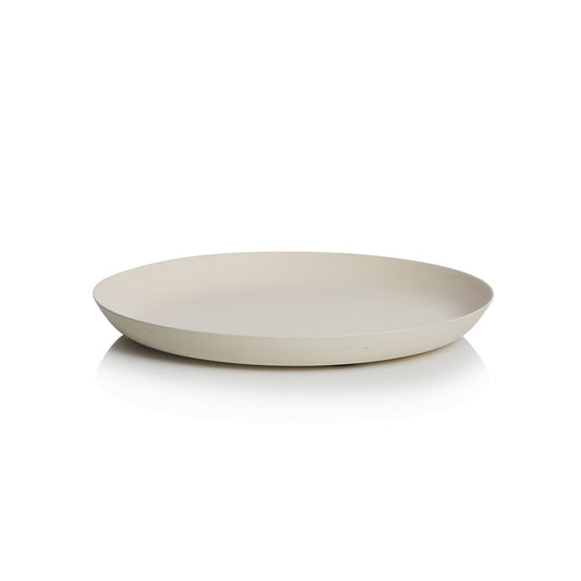 Tessa Aluminium Plate – Small, Milk