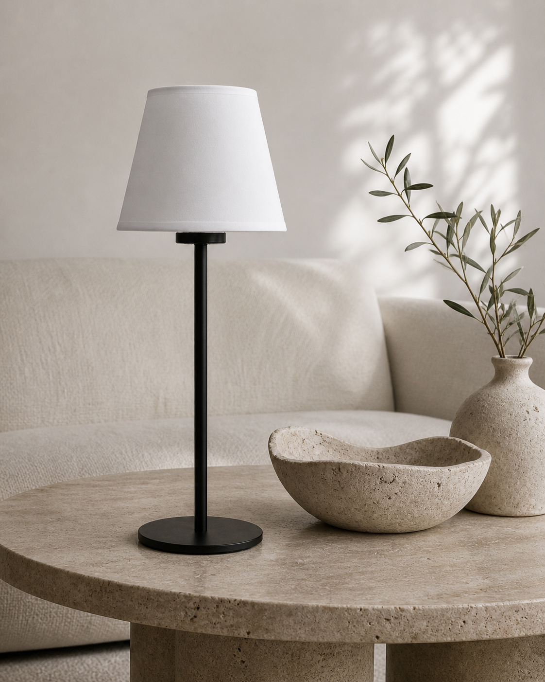 Maeve Portable Lamp – Tapered Drum Shade