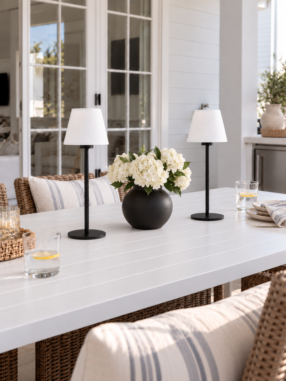 Maeve Portable Lamp – Tapered Drum Shade, Set of 2