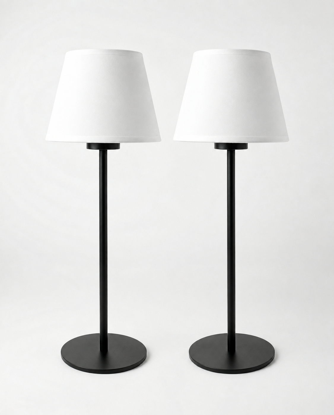Maeve Portable Lamp – Tapered Drum Shade, Set of 2
