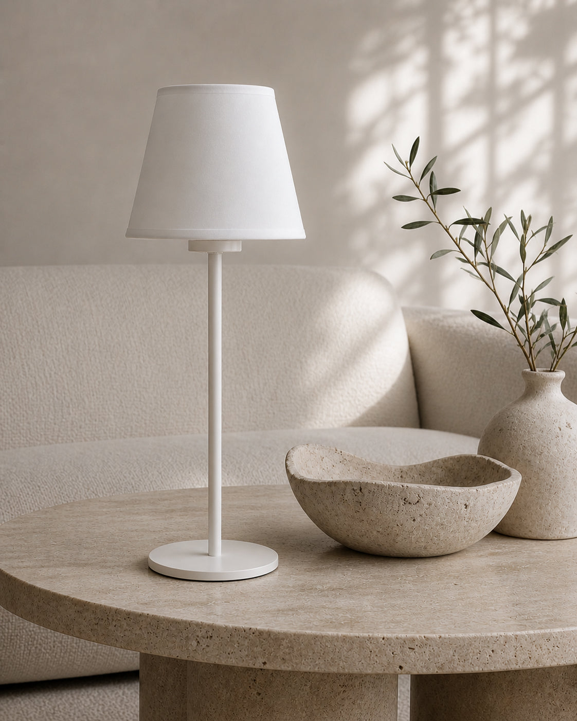 Isla Portable Lamp – Tapered Drum Shade, Set of 2