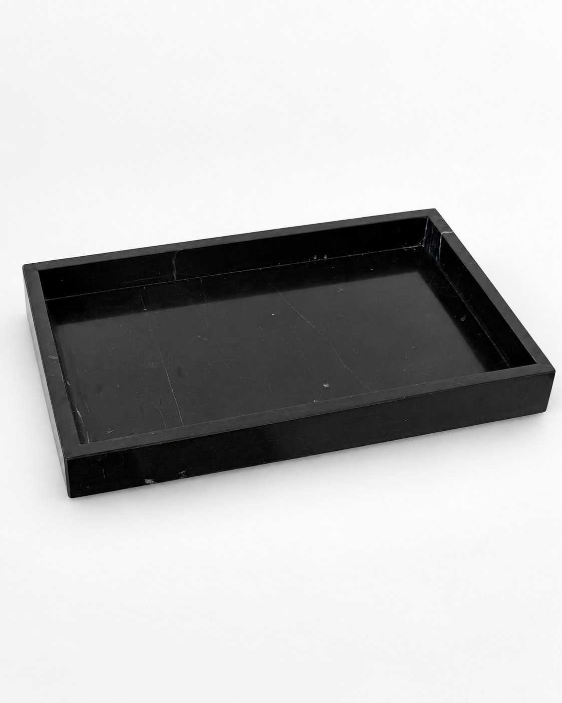 Noor Marble Tray – Rectangle, Black Marquina