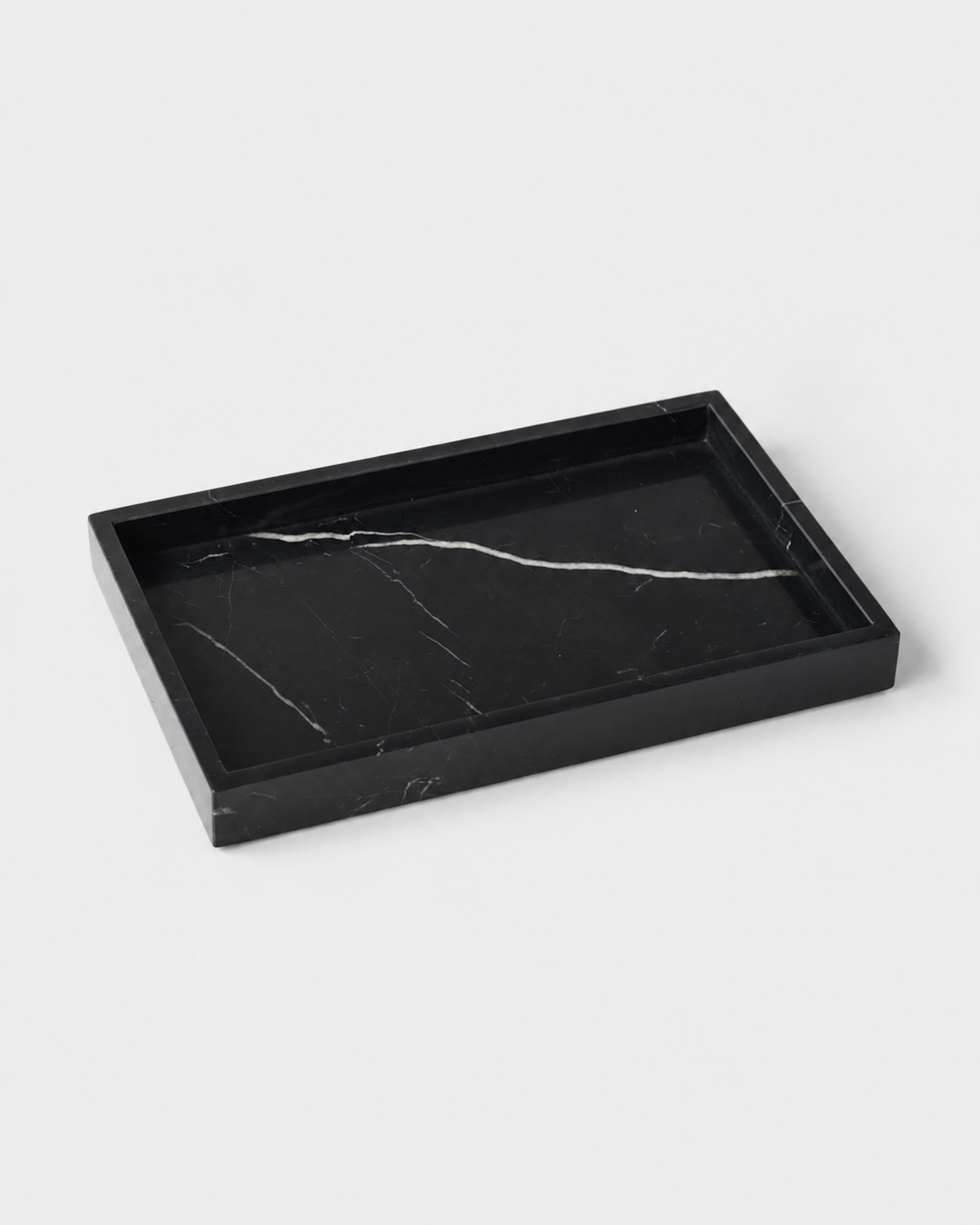Noor Marble Tray – Rectangle, Black Marquina