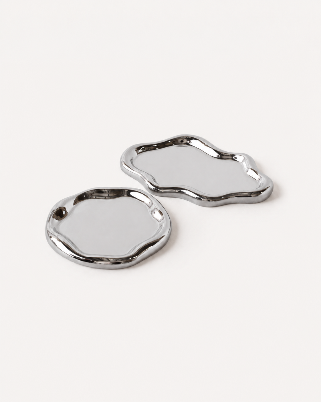 Alva Ceramic Tray – Large, Silver