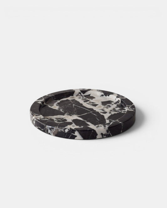 Elke Marble Tray – Round, Black Bulgari