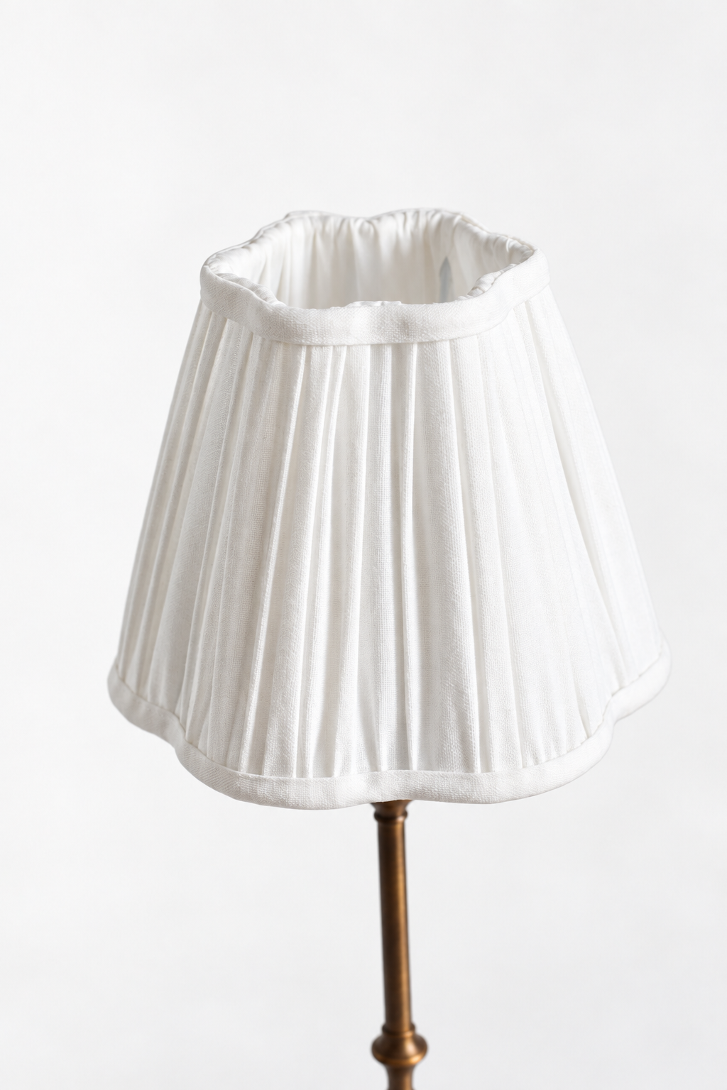 Odette Portable Table Lamp – Antique Bronze, Linen Pleated Shade