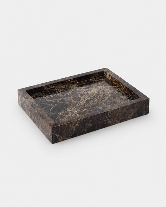 Romy Marble Tray – Plinth, Emperador Brown