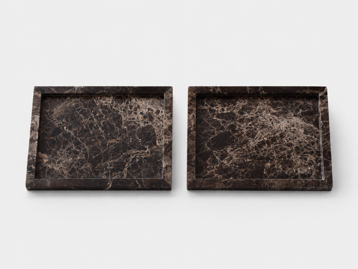 Romy Marble Tray – Plinth, Emperador Brown