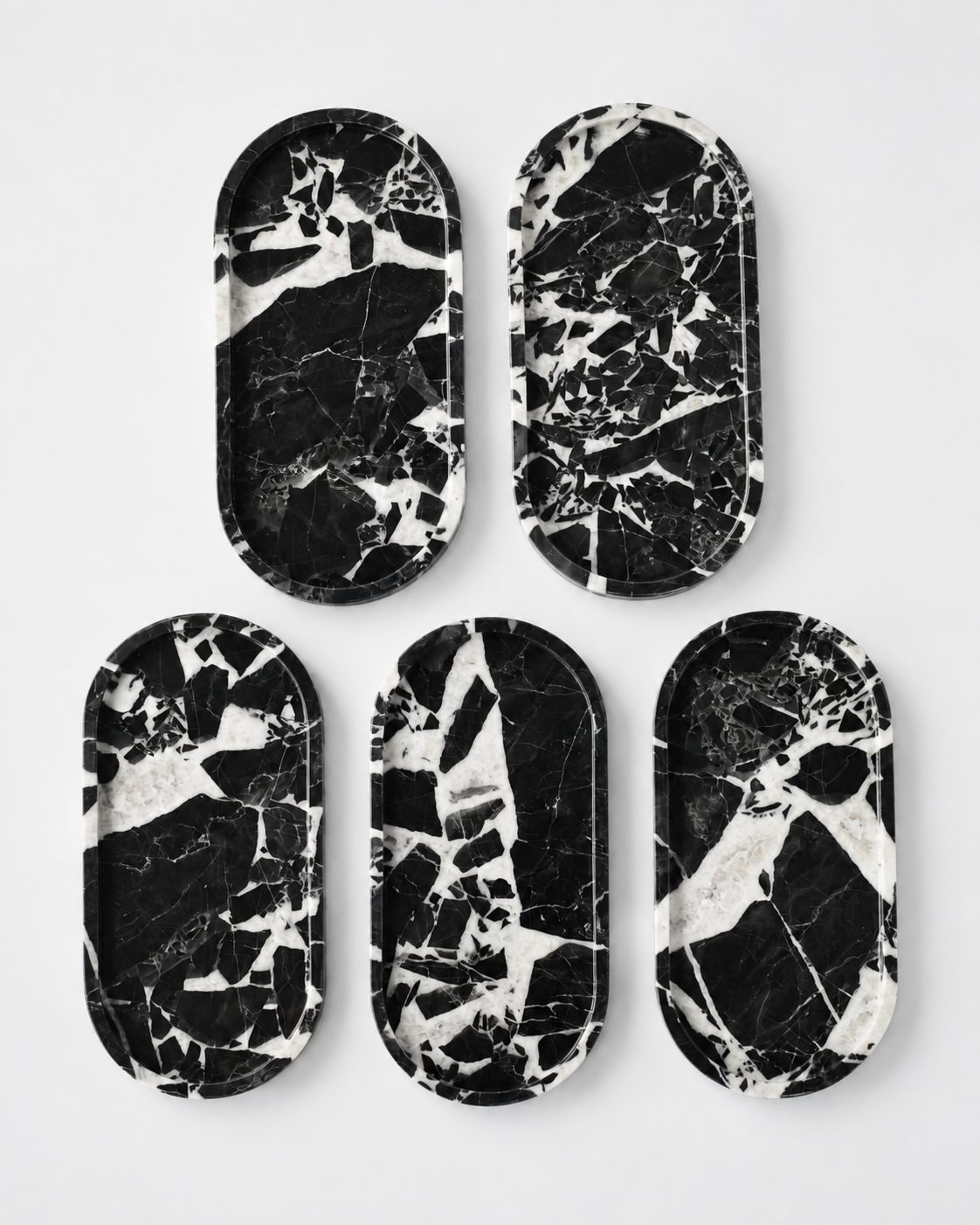 Livia Marble Tray – Oval, Black Bulgari