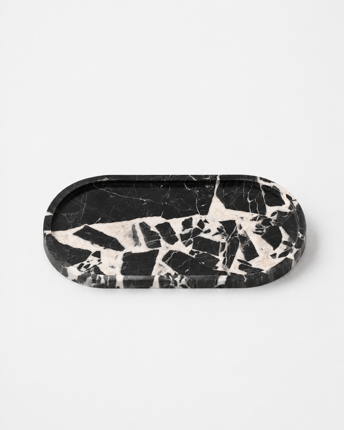 Livia Marble Tray – Oval, Black Bulgari