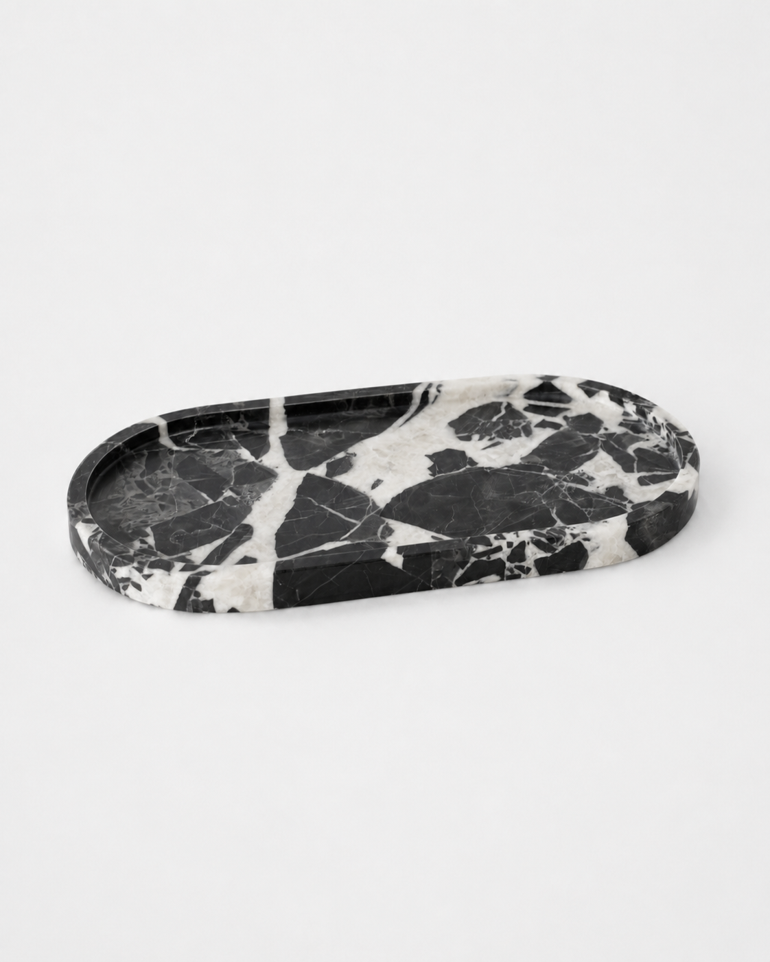Livia Marble Tray – Oval, Black Bulgari