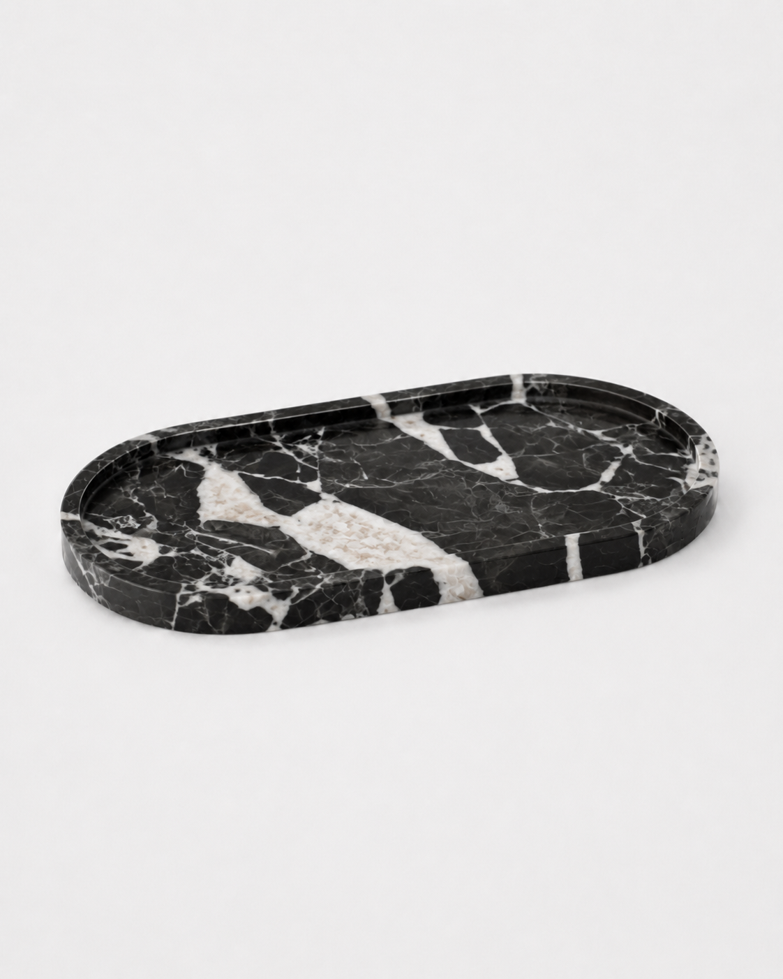 Livia Marble Tray – Oval, Black Bulgari