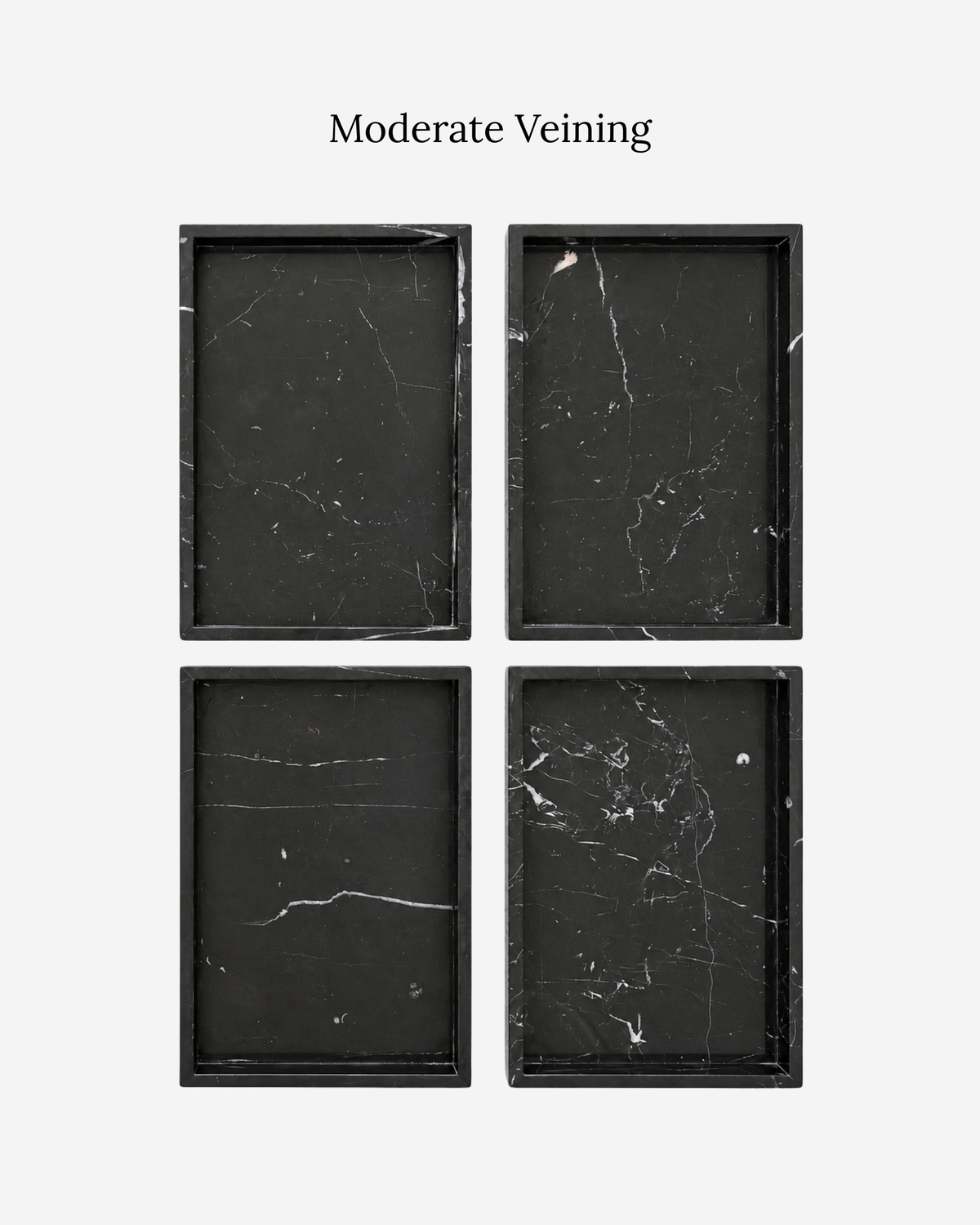 Noor Marble Tray – Rectangle, Black Marquina