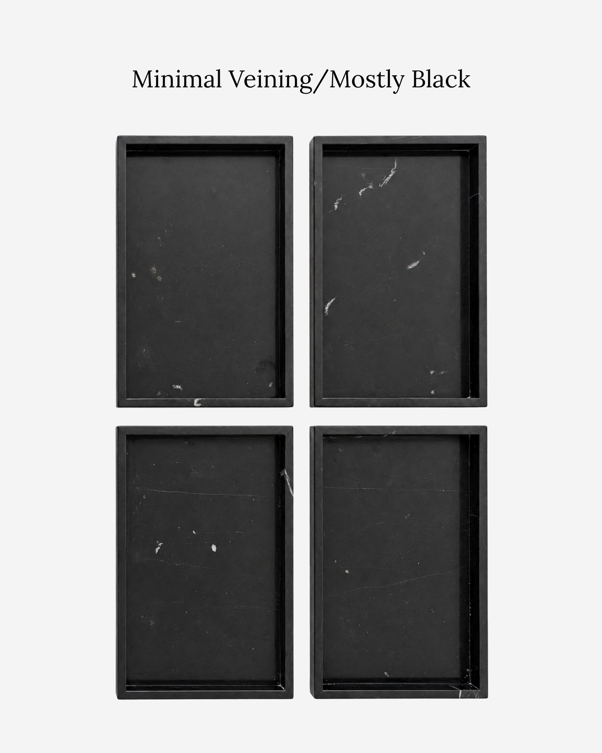 Noor Marble Tray – Rectangle, Black Marquina