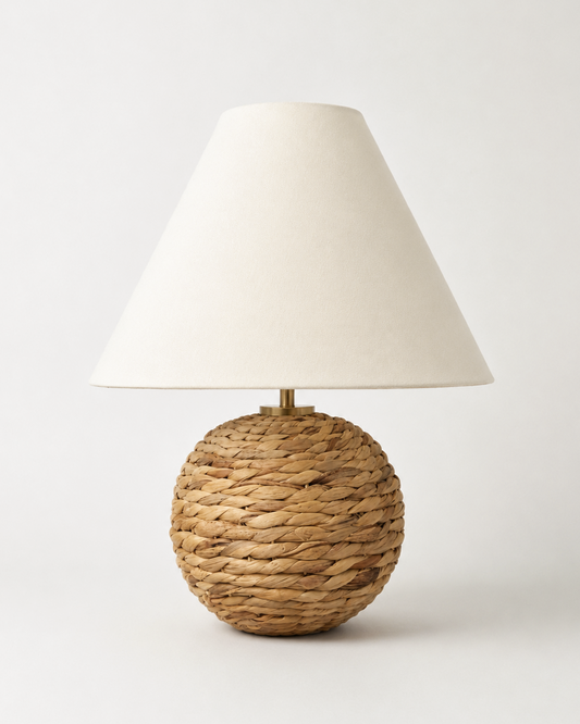 Juna Woven Portable Lamp – Linen Shade