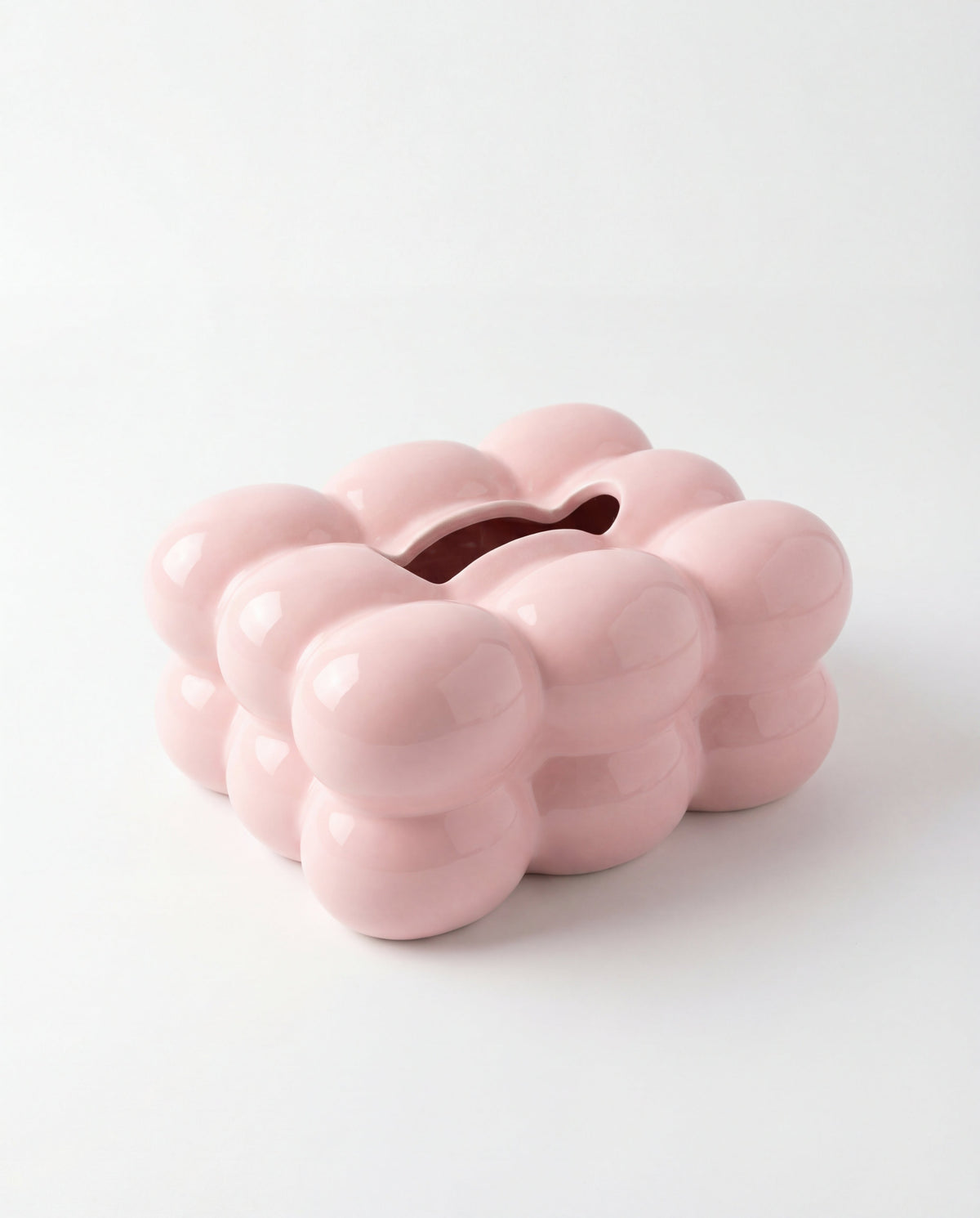 Nina Ceramic Tissue Box – Gloss Pink