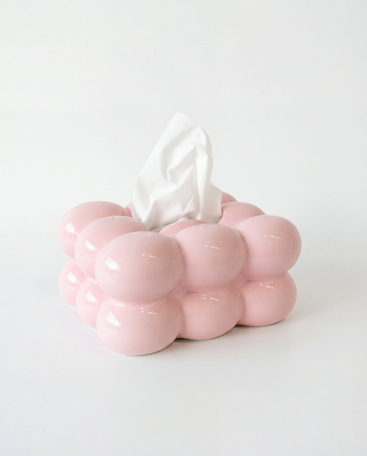 Nina Ceramic Tissue Box – Gloss Pink