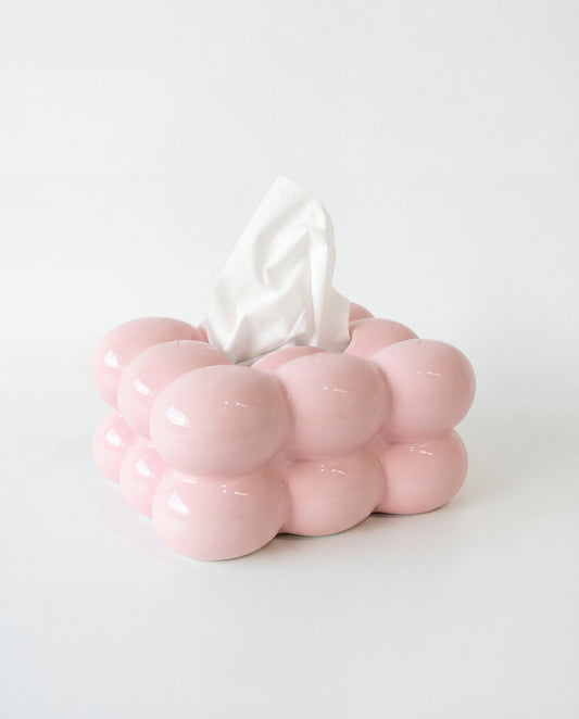 Nina Ceramic Tissue Box – Gloss Pink