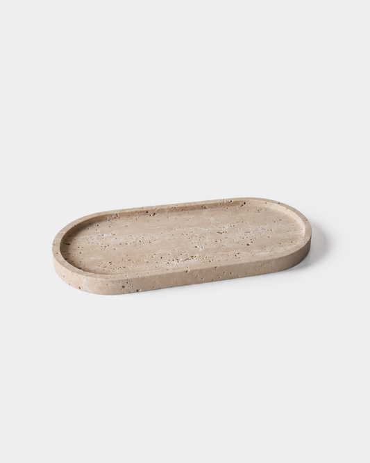 Sanne Travertine Tray – Oval