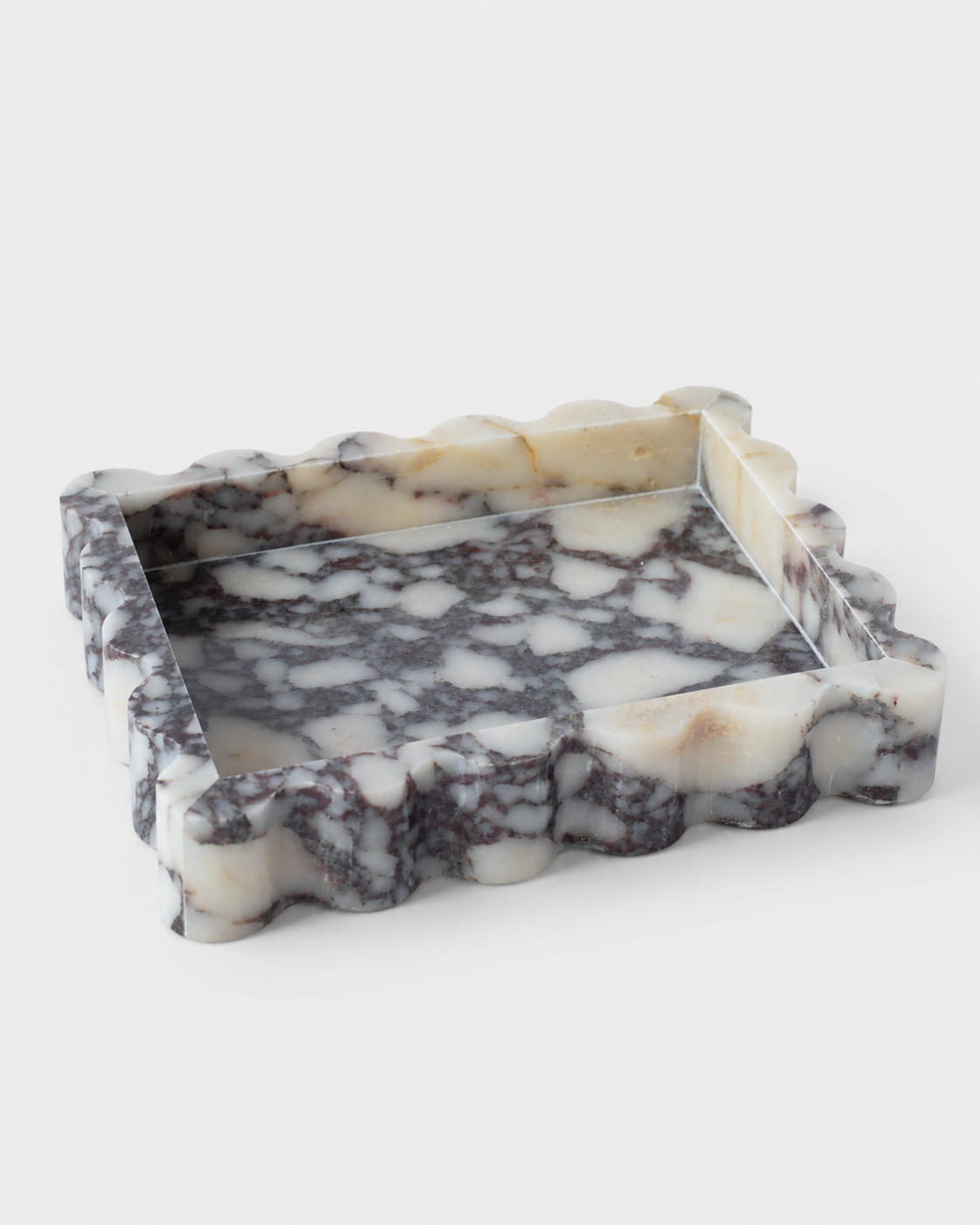 Mara Marble Tray – Wave Edge, Viola