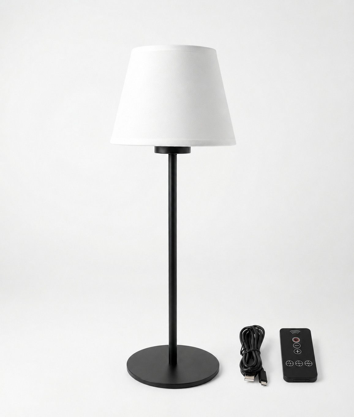 Maeve Portable Lamp – Tapered Drum Shade, Set of 2