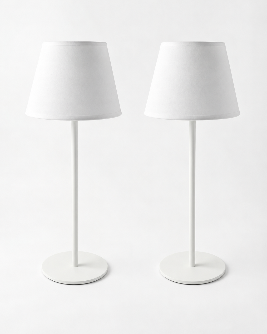 Isla Portable Lamp – Tapered Drum Shade, Set of 2
