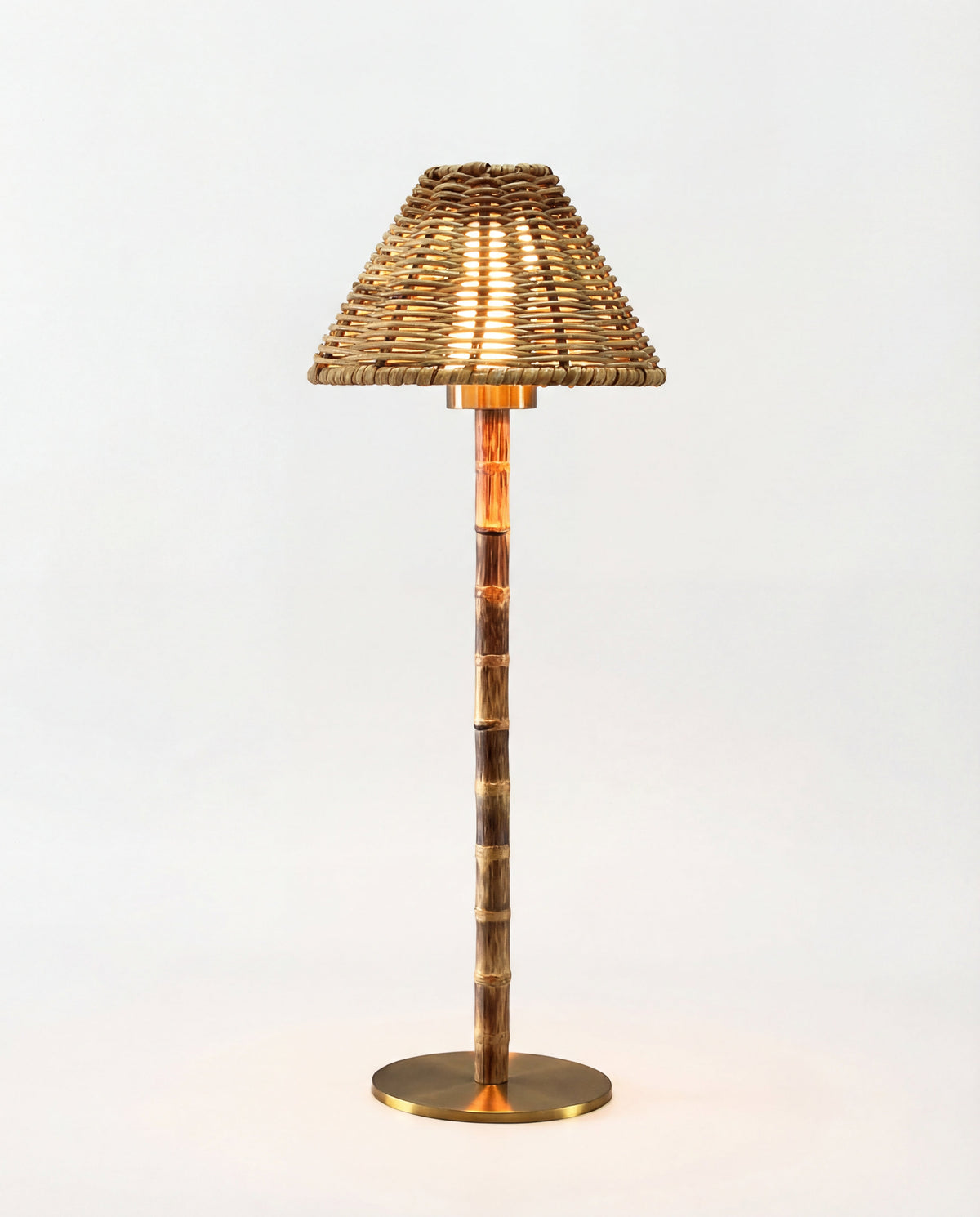 Freya Bamboo Portable Lamp – Rattan Shade