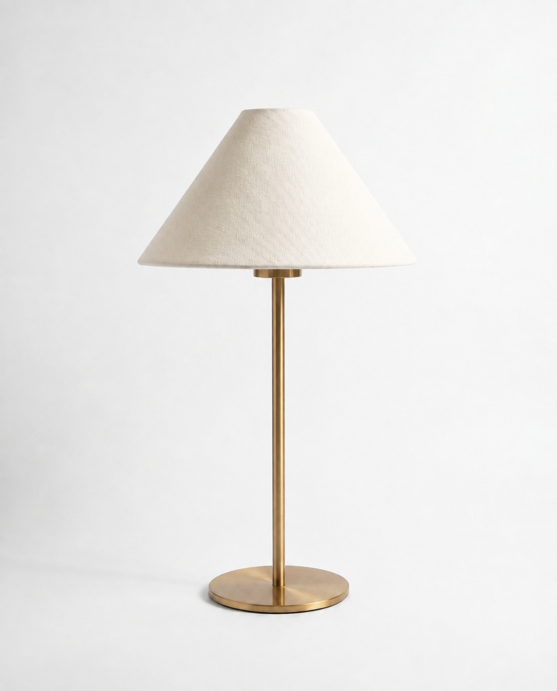 Margot Brass Portable Lamp – Linen Shade