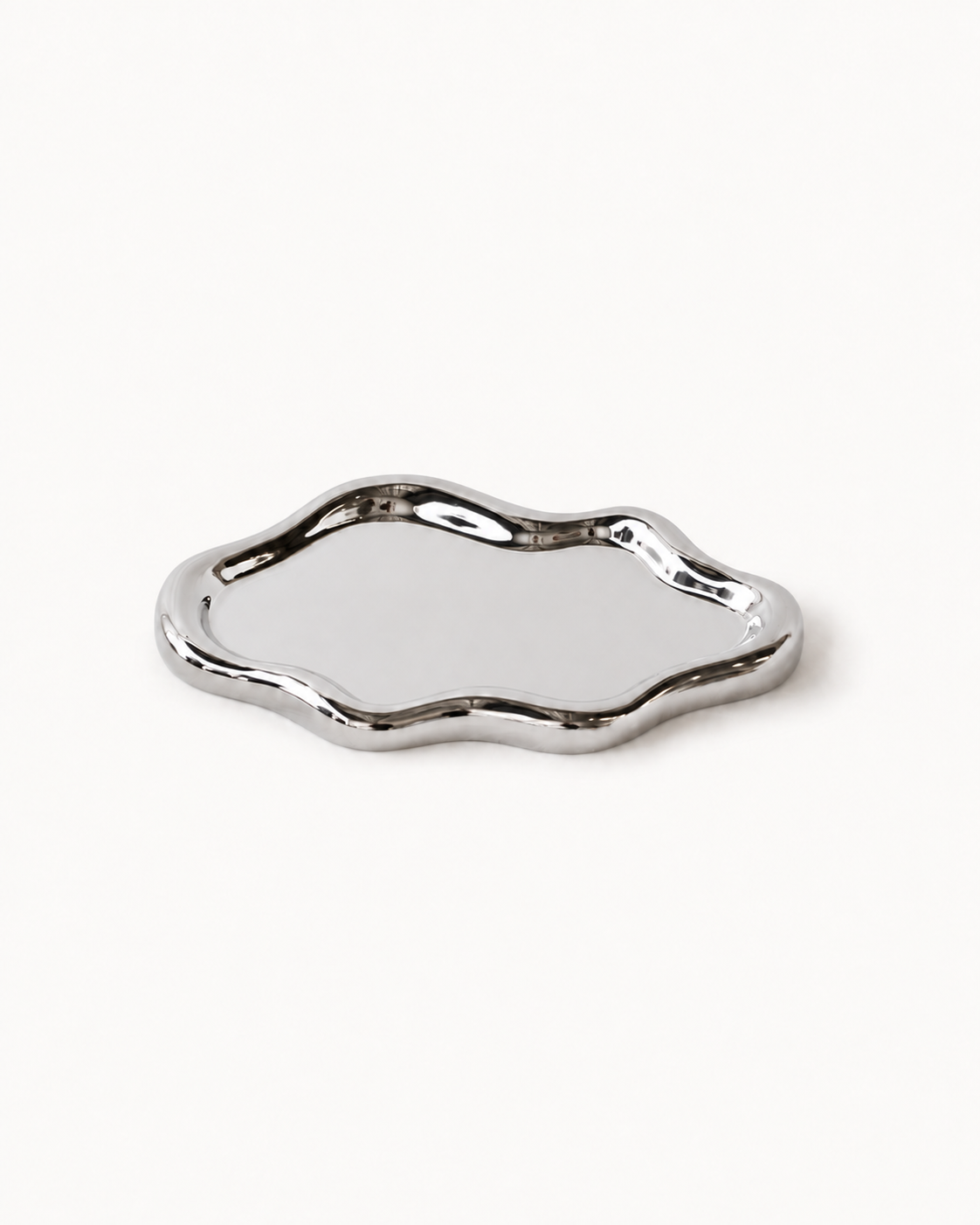 Alva Ceramic Tray – Large, Silver