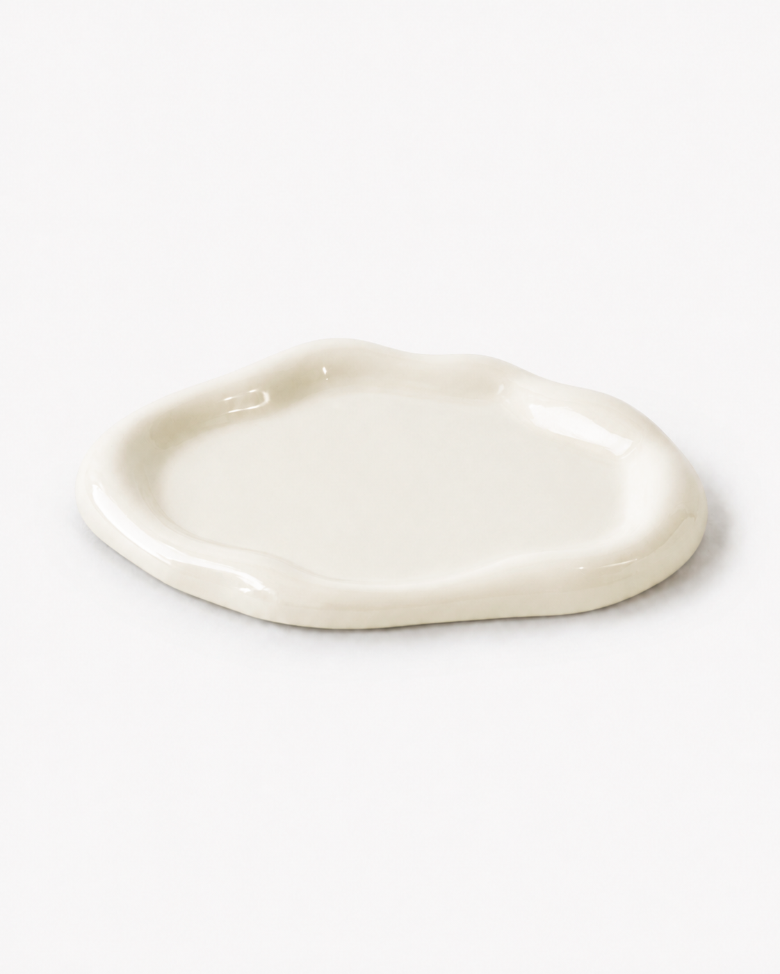 Fleur Ceramic Tray – Small, Ivory