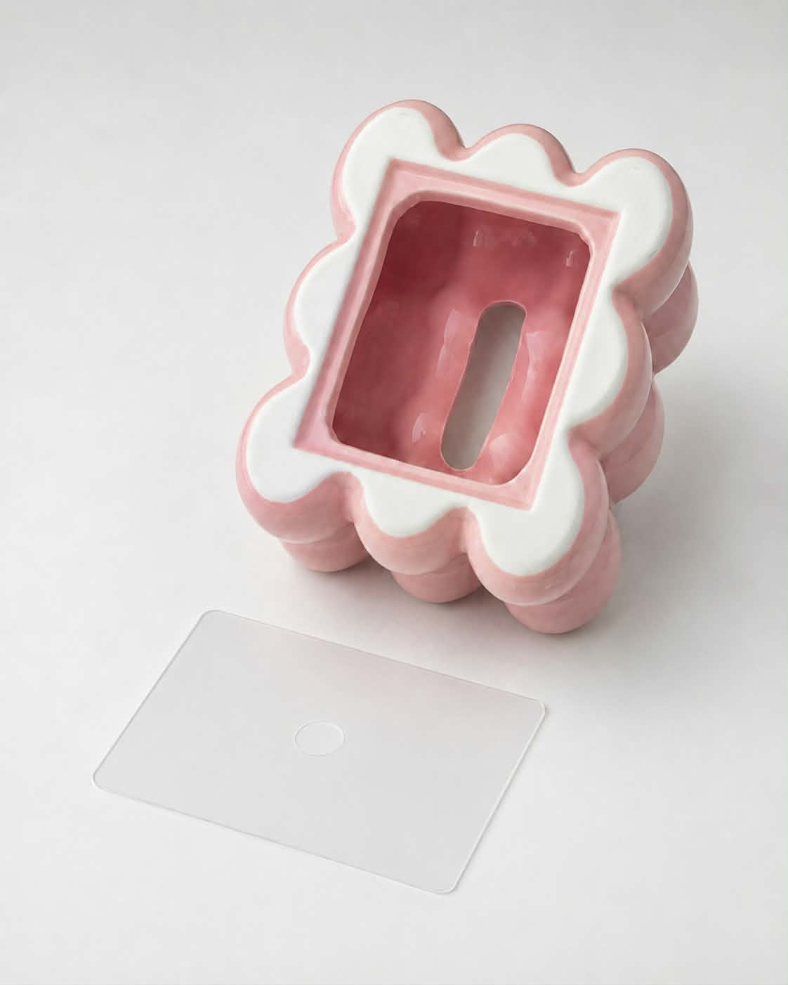 Nina Ceramic Tissue Box – Gloss Pink